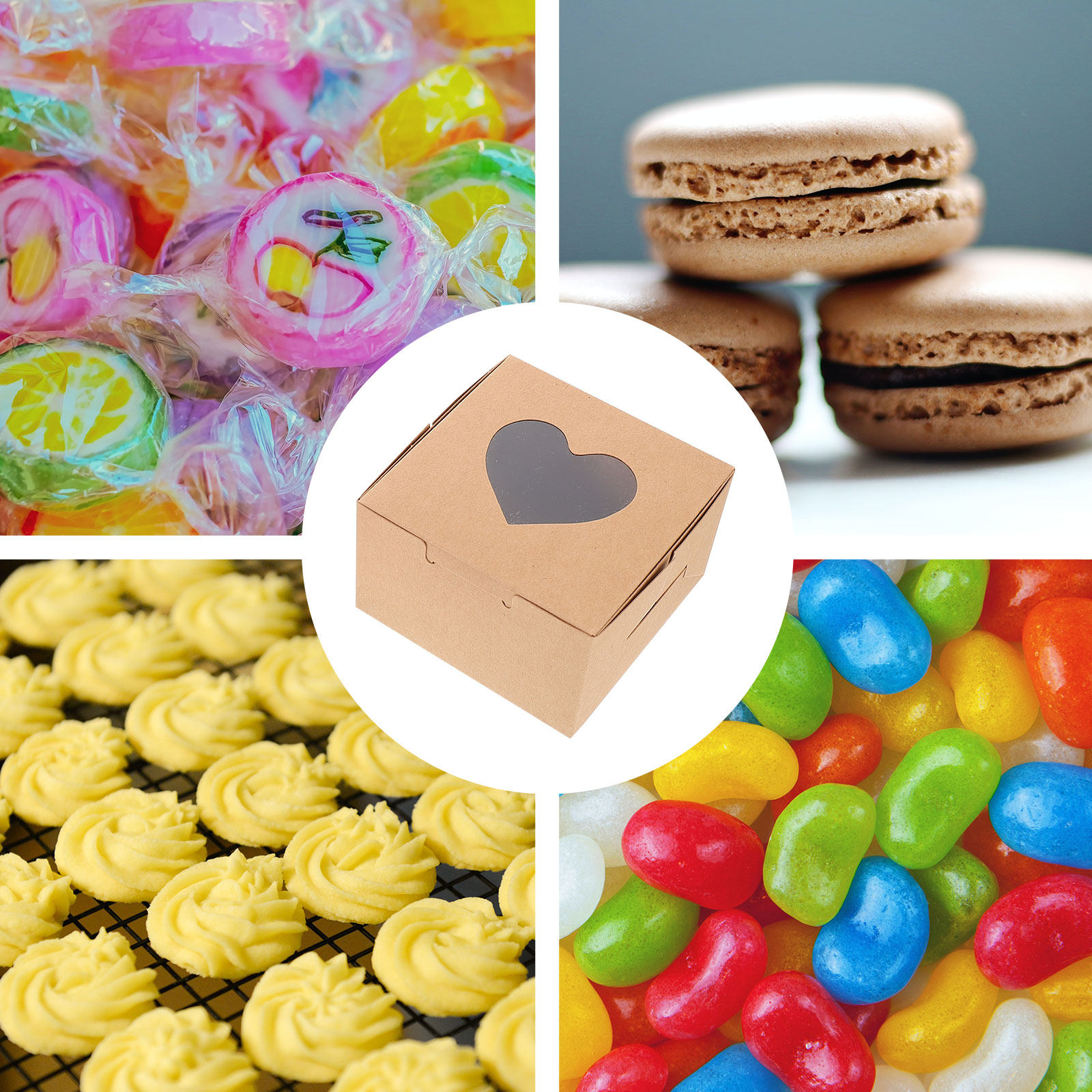 Kraft Paper Box - 40 boîtes à gâteaux en papier