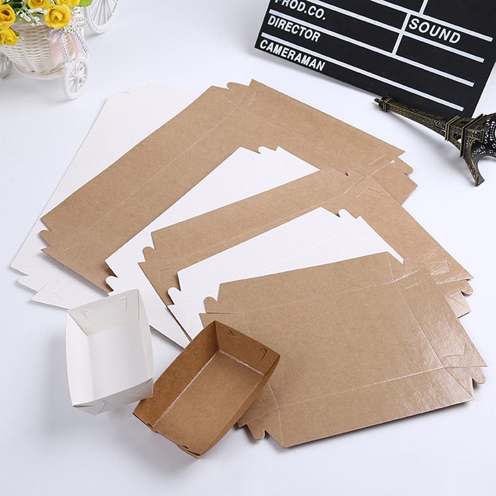 Kraft Paper Box - 30 boîtes d'emballage jetables en papier