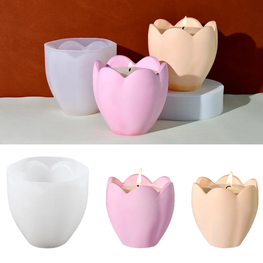 Candle Quotes - Bougeoir tulipe avec moules en silicone,