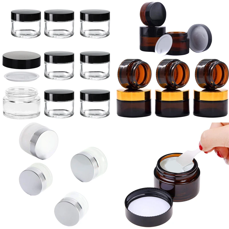 Candle Supplies Glass Jars - Mini pots de crèmes ronds en