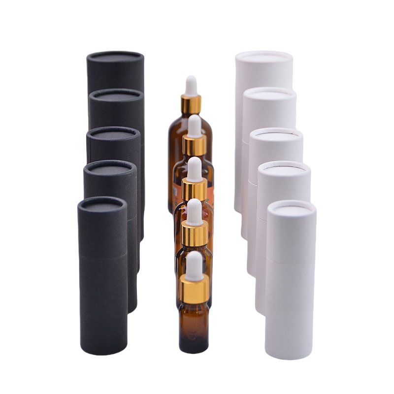 Kraft Paper Box - Lot de 10 boîtes cylindriques en