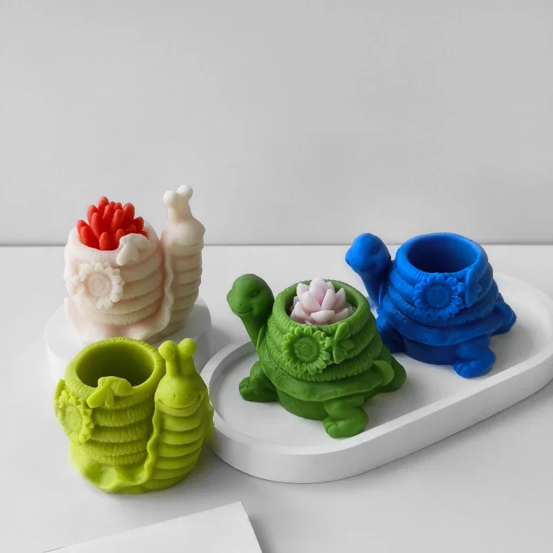 Candle Quotes - Moule en silicone tortue escargot pour