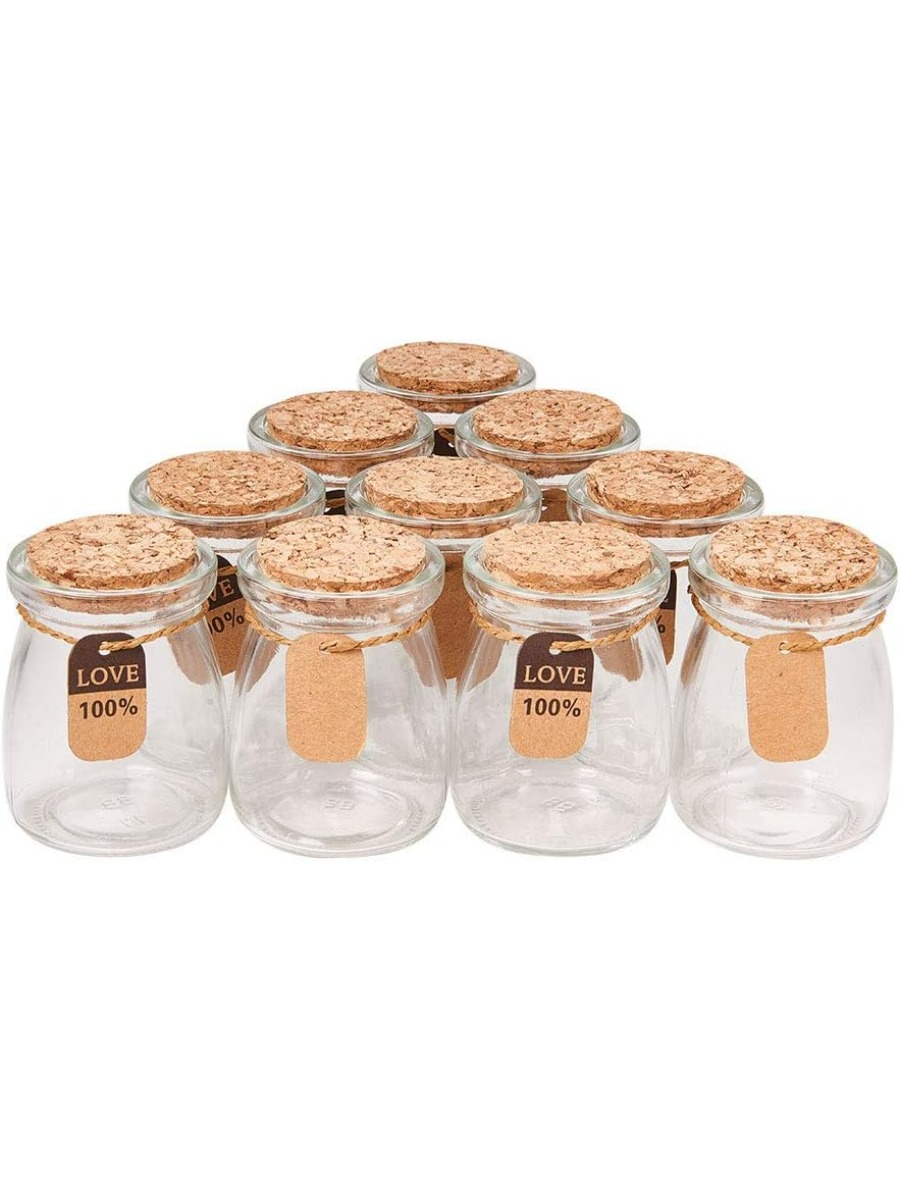 Candle Supplies Glass Jars - Pots en verre avec liège pour