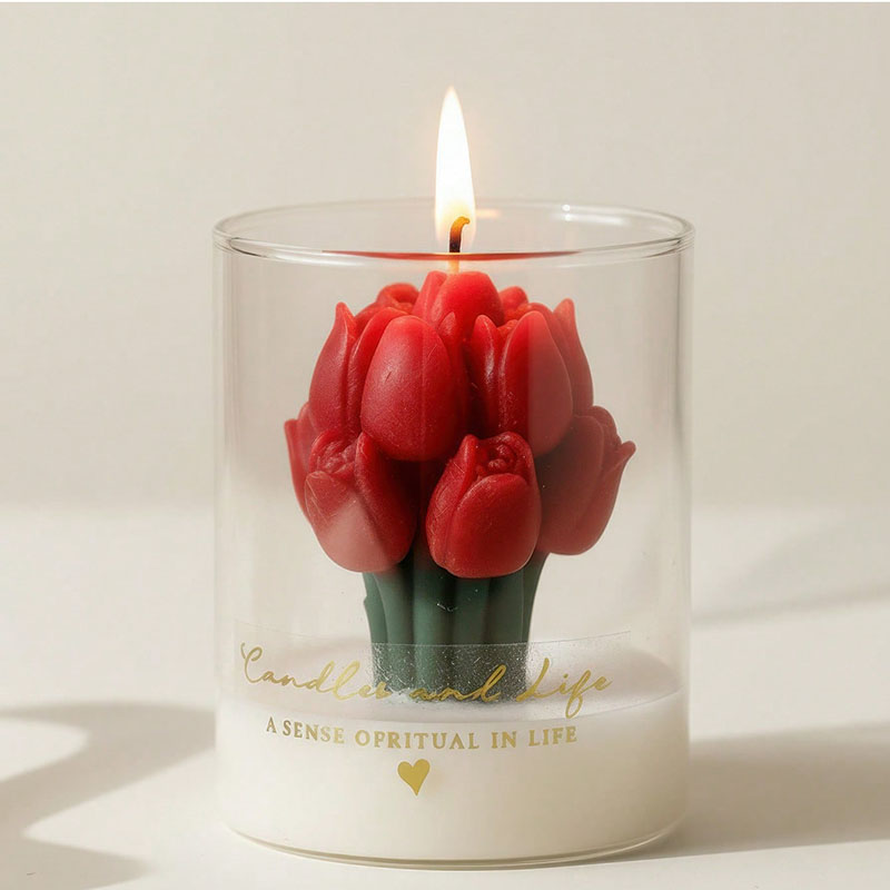 Candle Supplies Glass Jars - Bougie en forme de tulipe dans