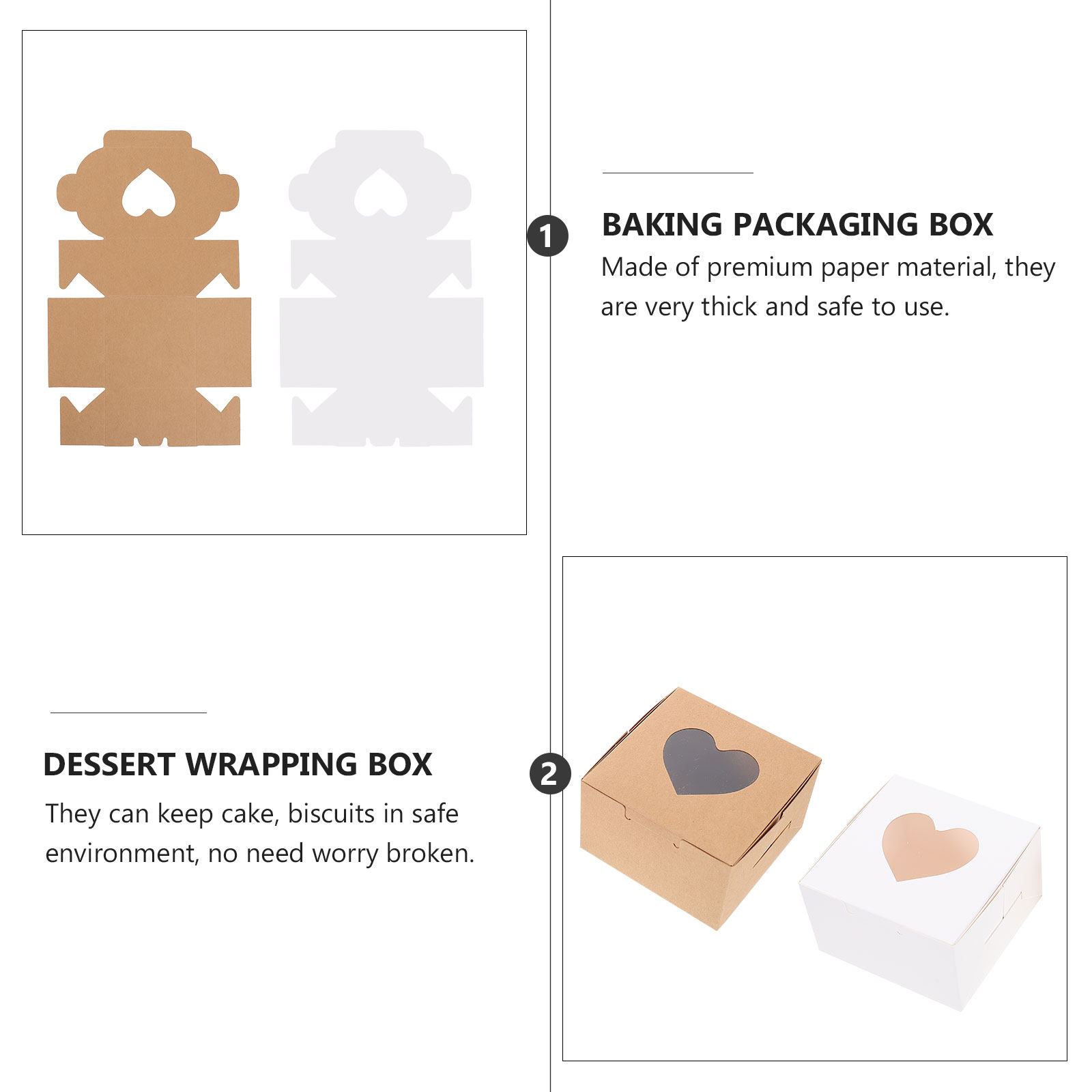 40 boîtes à gâteaux en papier  - Kraft Paper Box avis et prix