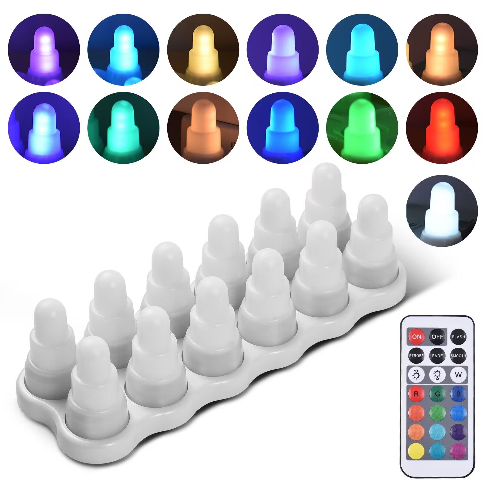 Ensemble de 12 bougies LED RGB - Candle Zero avis et prix