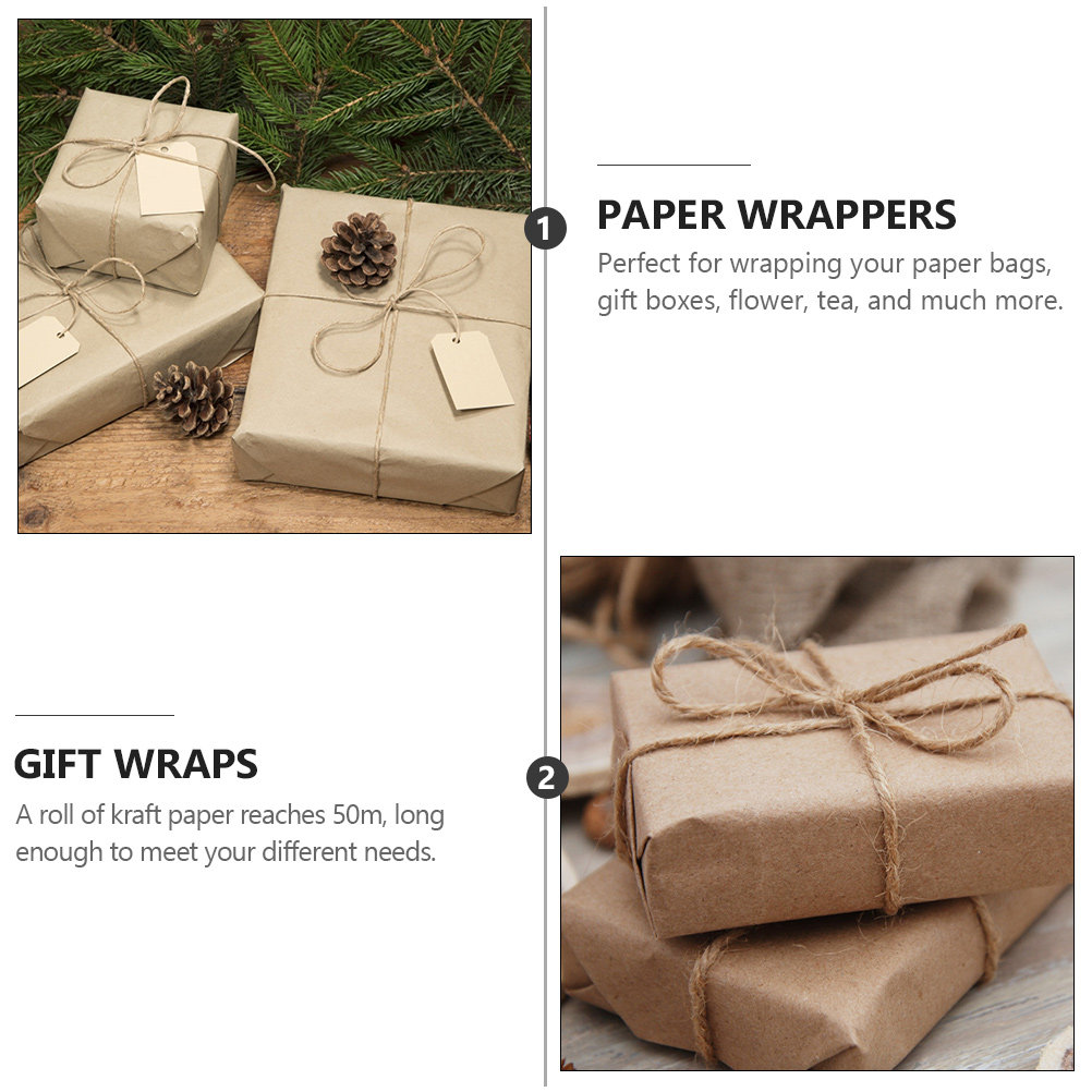 1 rouleau de papier kraft brun - Kraft Paper Box avis et prix