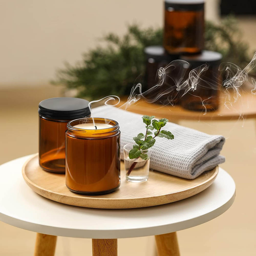 Bocaux en verre ambré de 8 oz  - Candle Zero avis et prix