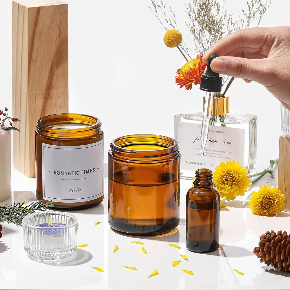 Bocaux en verre ambré de 8 oz  - Candle Zero avis et prix