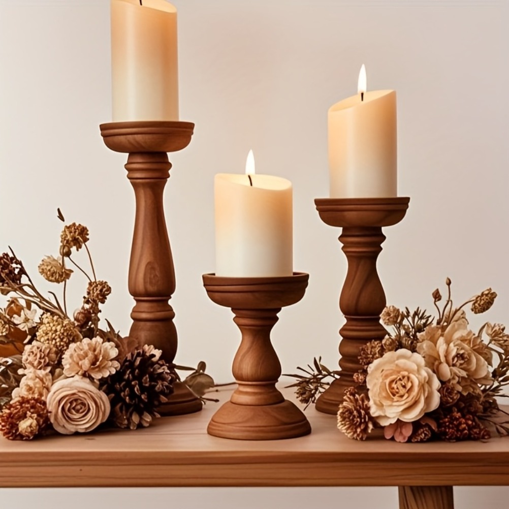 Porte-bougies en bois vintage, - Candle Zero avis et prix