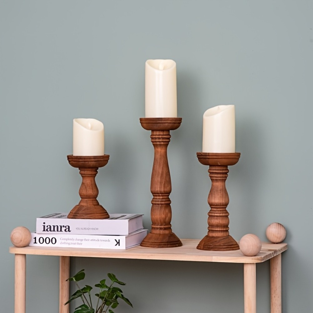 Porte-bougies en bois vintage, - Candle Zero avis et prix