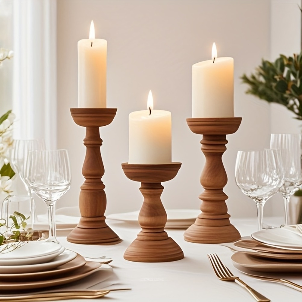 Porte-bougies en bois vintage, - Candle Zero avis et prix