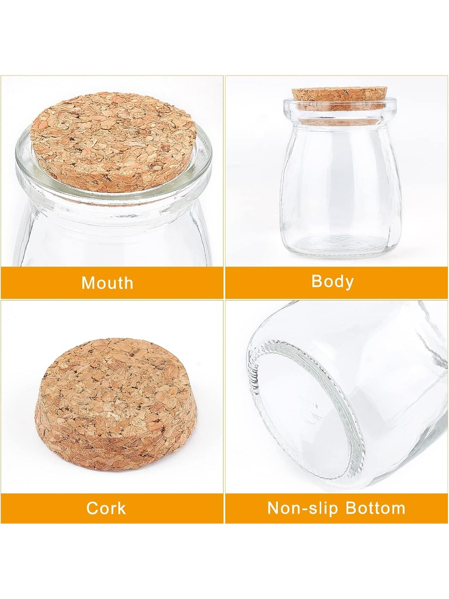 Pots en verre avec liège pour  - Candle Supplies Glass Jars avis et prix