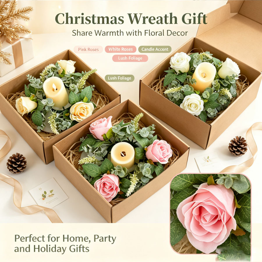 Guirlande florale en forme de  - Candle Quotes avis et prix