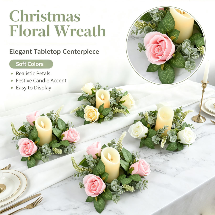 Guirlande florale en forme de  - Candle Quotes avis et prix