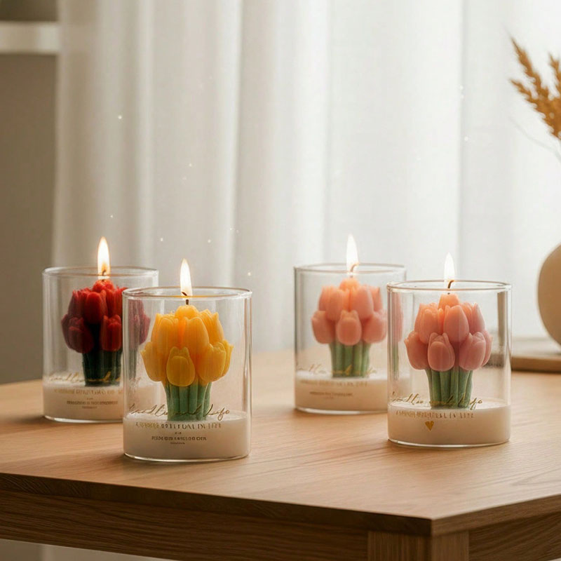 Bougie en forme de tulipe dans - Candle Supplies Glass Jars avis et prix