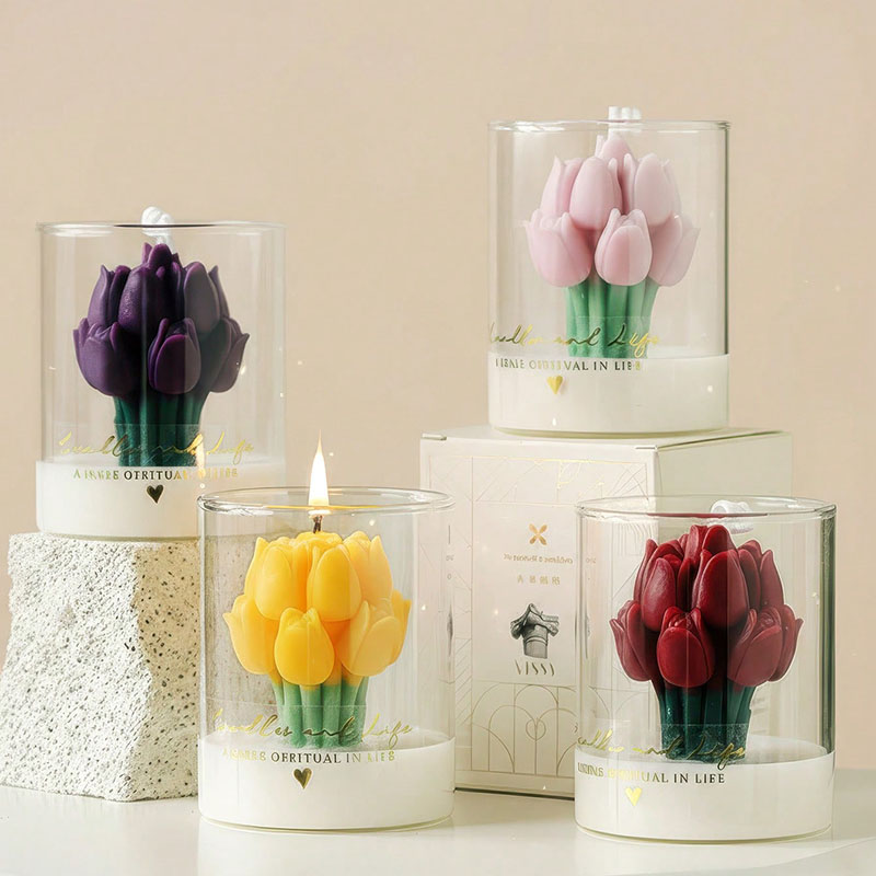Bougie en forme de tulipe dans - Candle Supplies Glass Jars avis et prix